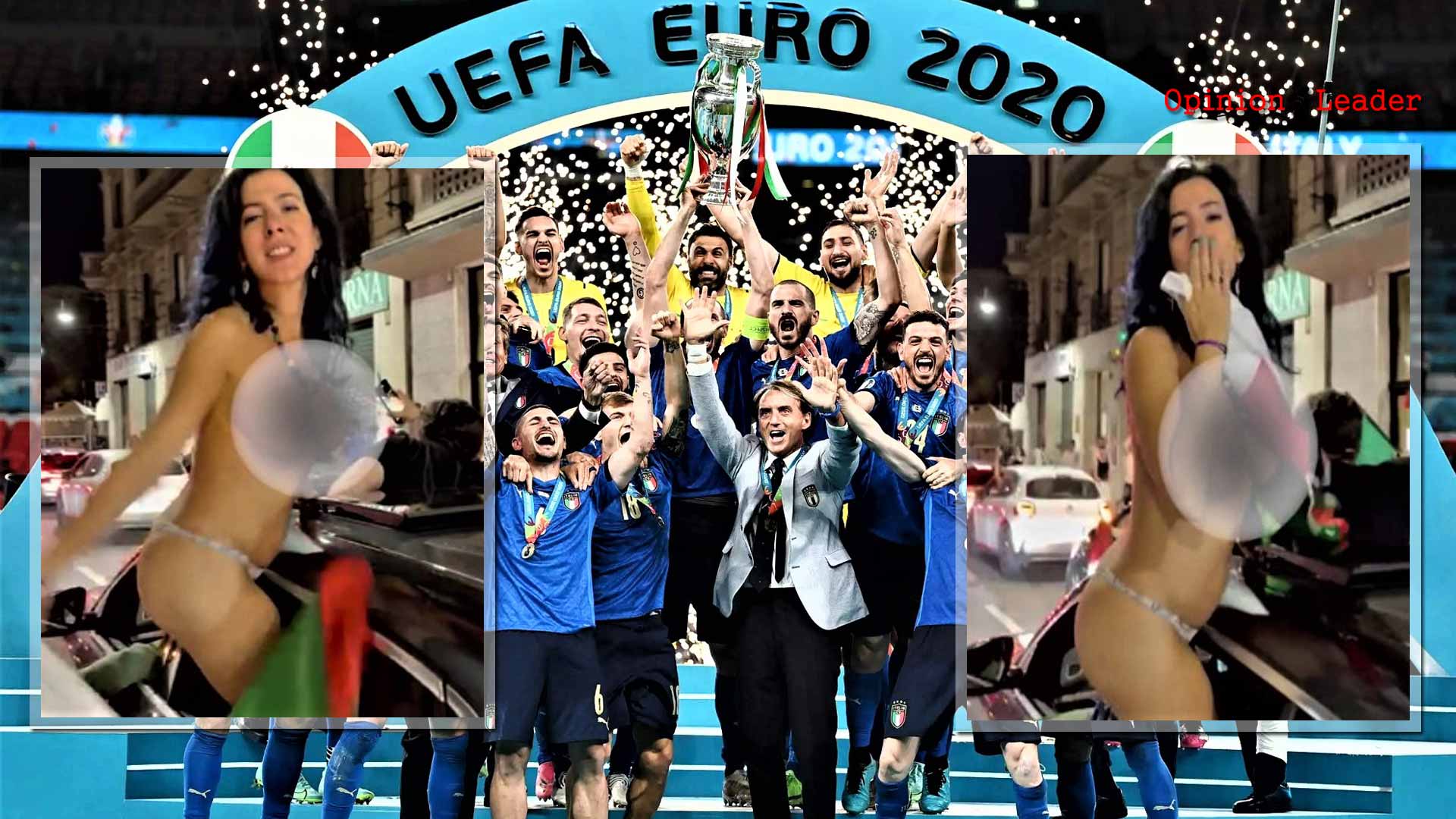 Euro 2020 - Ολόγυμνη Ιταλίδα - Ρώμη