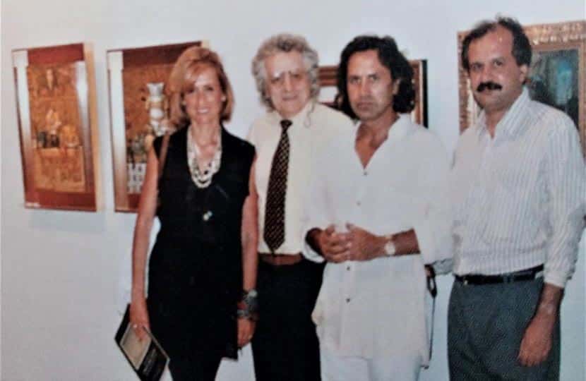 Ο Κώστας Ιωαννίδης με τον Γιώργο και την Άννα Νταλάρα στη Σύρο το 1995