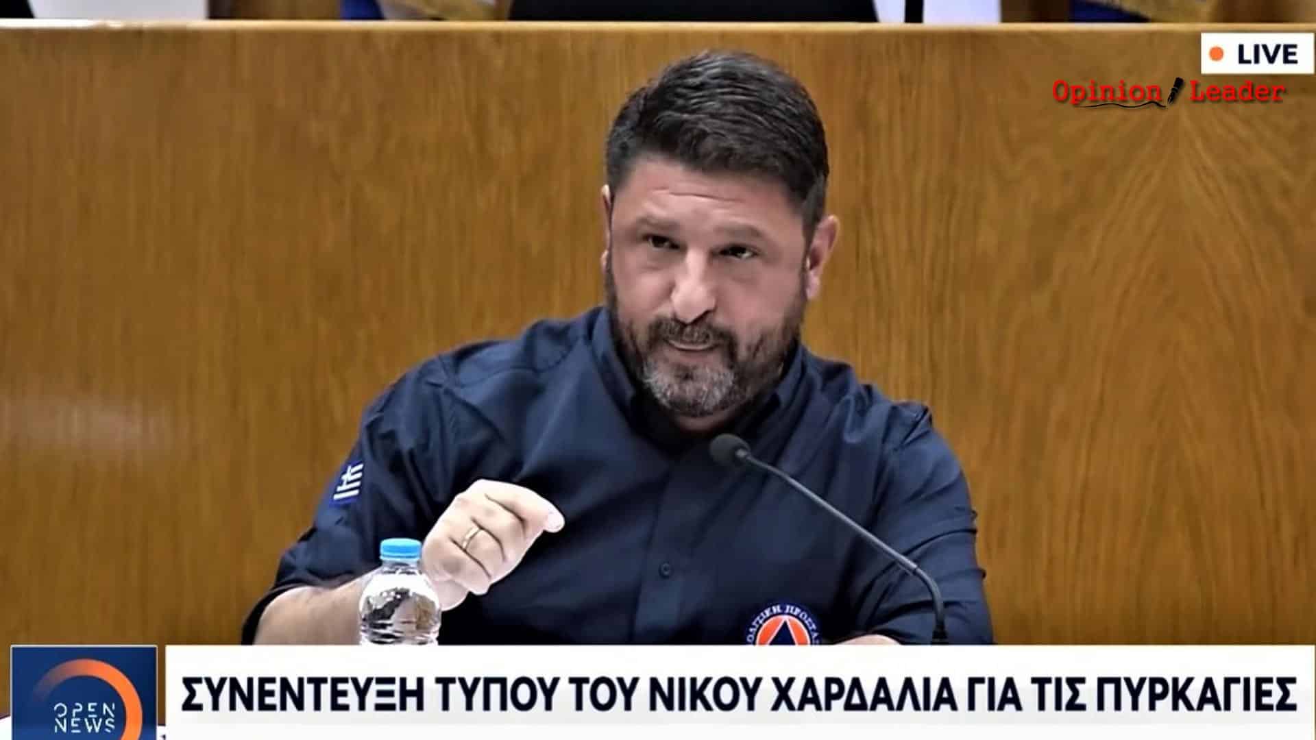 Νίκος Χαρδαλιάς - υφυπουργός Πολιτικής Προστασίας - παραίτησή