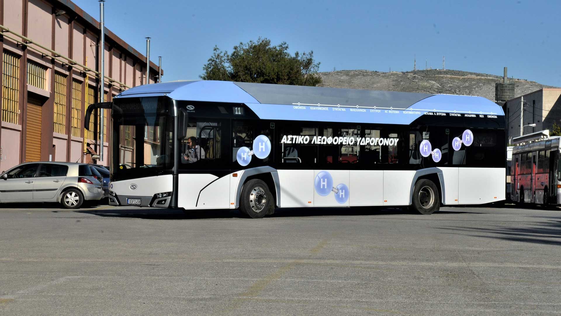 Urbino 12 Hydrogen: Η Ο.ΣΥ. Α.Ε. παρουσίασε το νέο υδρογονοκίνητο λεωφορείο