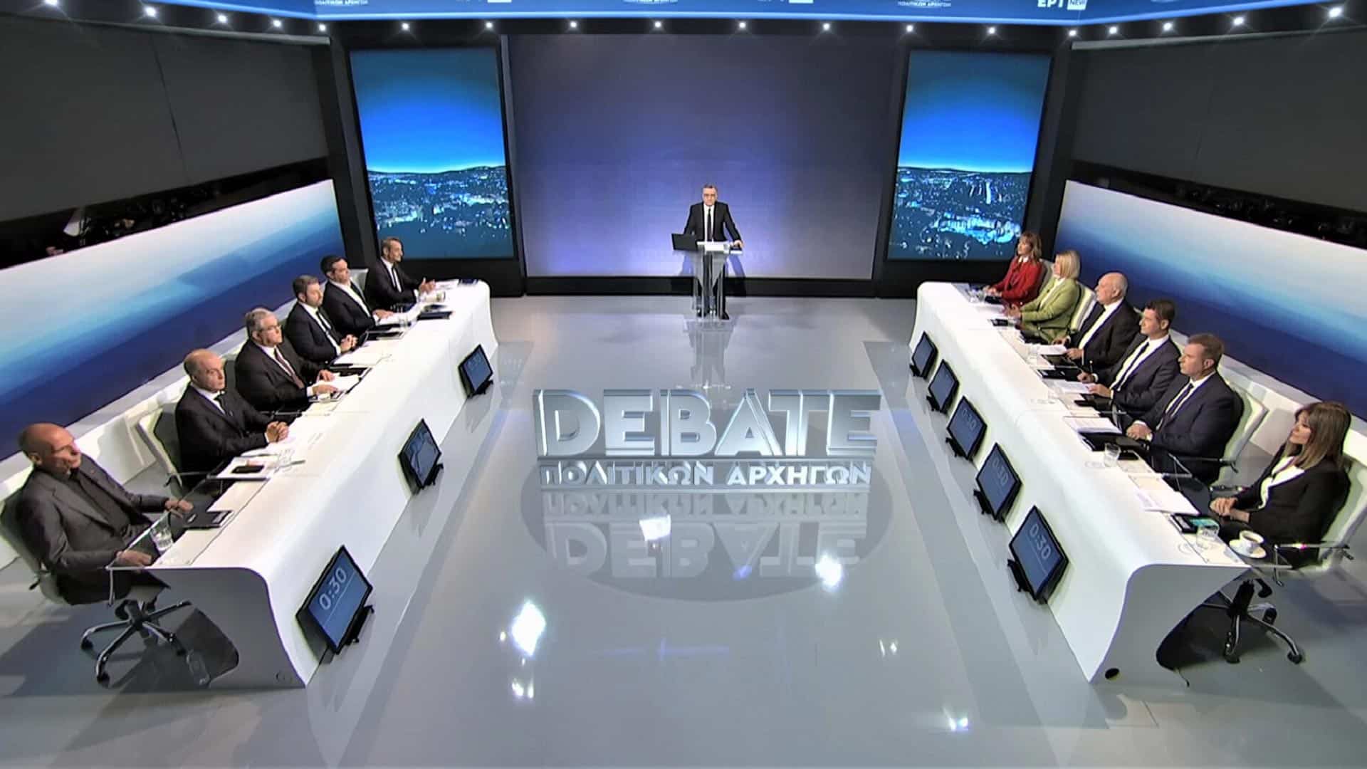 debate - εκλογές 2023 - Ο προσεκτικός Μητσοτάκης, ο κυβερνητικός Τσίπρας και ο αγχωμένος Ανδρουλάκης