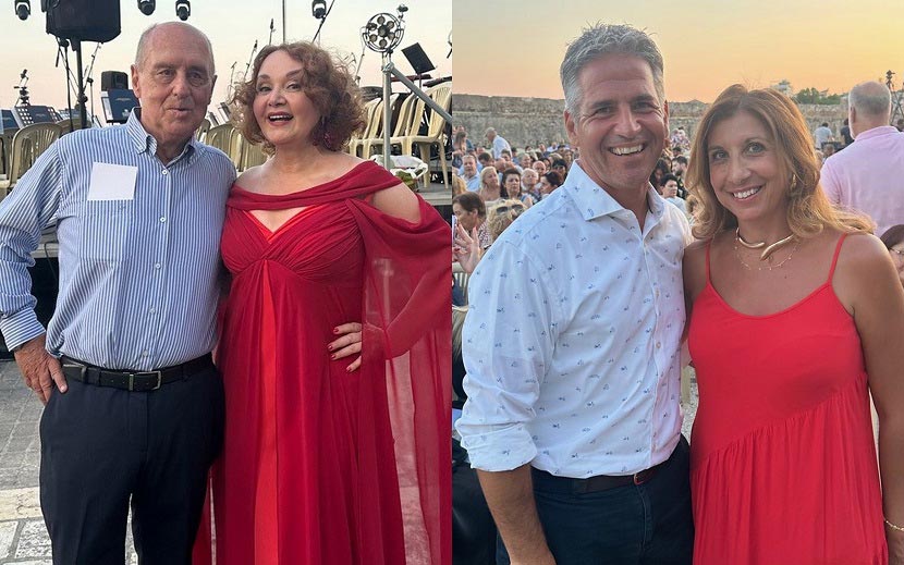 Έλενα Κελεσίδη, ο Πρόεδρος της Παλαιάς Φιλαρμονικής της Κέρκυρας κος Σπύρος Παδοβάς - Αλέξανδρος Ανεμογιάννης, Κατερίνα Ανεμογιάννη
