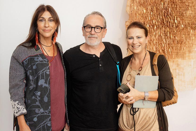 Μαρία Ξανθάκου, Άγγελος Αντωνόπουλος (εικαστικός και Πρόεδρος του Διοικητικού Συμβουλίου του ΕΜΣΤ), Έλενα Ντάκουλα