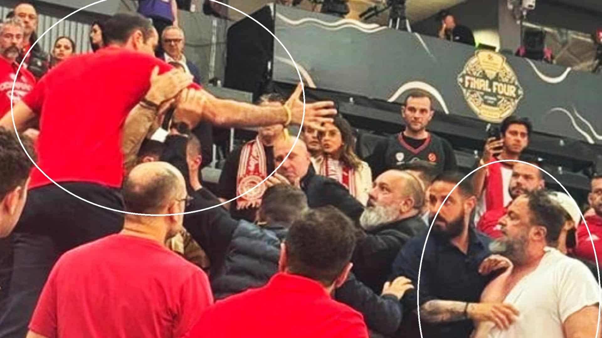 Final Four: Πιάστηκαν στα χέρια Μαρινάκης - Δημητριάδης στα επίσημα του ΟΑΚΑ