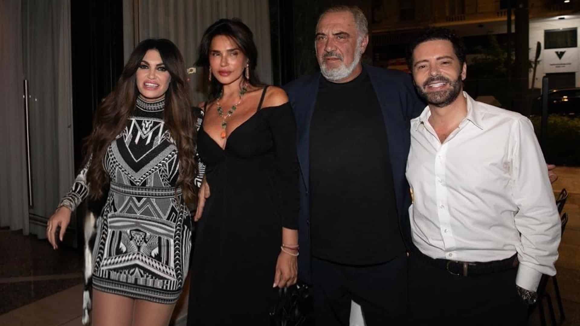 H Κίμπερλι Γκίλφοϊλ σε δείπνο με το εφοπλιστή Νίκο Τσάκο και τη Σήλια Κριθαριώτη και τον Κωνσταντίνο Αργυρό