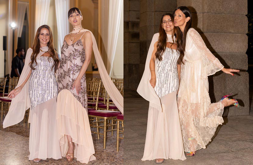 Η σχεδιάστρια Δήμητρα Νίκα με την Nesrin Sanad και την Χρυσιάννα Ανδριοπούλου (Shoprano)